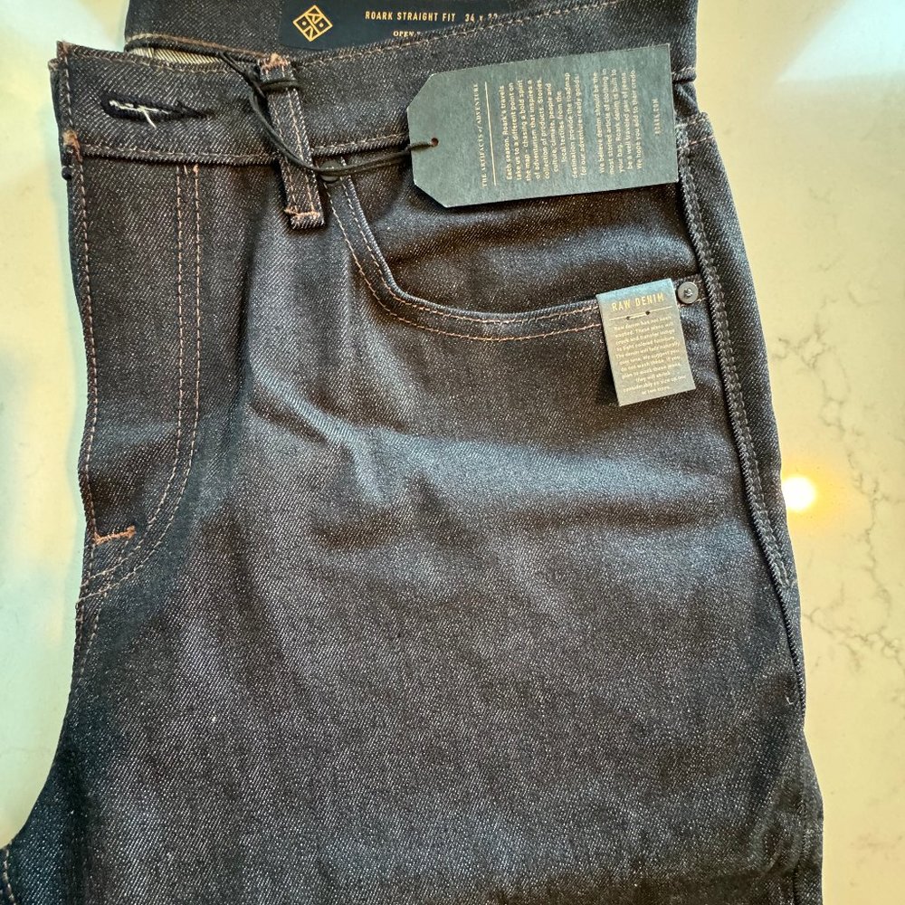 Roark HWY 128 Raw Denim Jeans 34 X 32